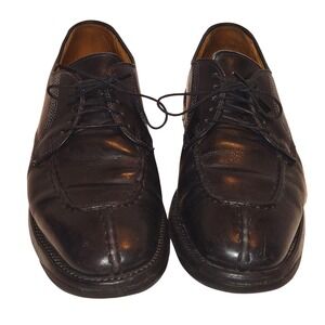 Allen Edmonds Mens Black Leather Dress Shoes Size 9 D LaceUp SplitToe Derby USA